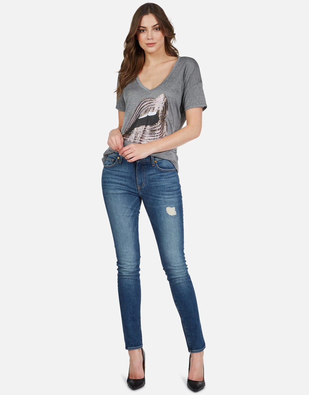 Lauren Moshi Brixton Rose Gold Chain Lip 2 Lauren Moshi Brixton Rose Gold Chain Lip