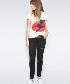 Lauren Moshi Niya Lightning Bolt Lip Short Sleeve