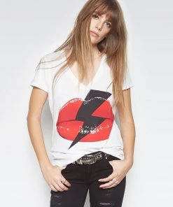 Lauren Moshi Niya Lightning Bolt Lip Short Sleeve