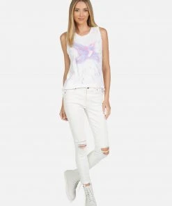 Lauren Moshi Peyton Spray Hummingbird Tanks