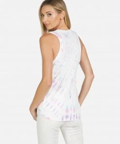 Lauren Moshi Peyton Spray Hummingbird Tanks