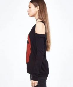 Lauren Moshi Analise Red Tongue Long Sleeve