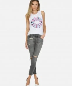 Lauren Moshi Tanks Ashlin Rainbow Ray Lip Tank