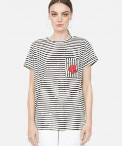 Lauren Moshi Short Sleeve Iris Arrow Rose