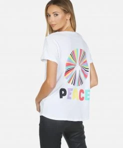 Lauren Moshi Short Sleeve Iris Rainbow Ray Peace