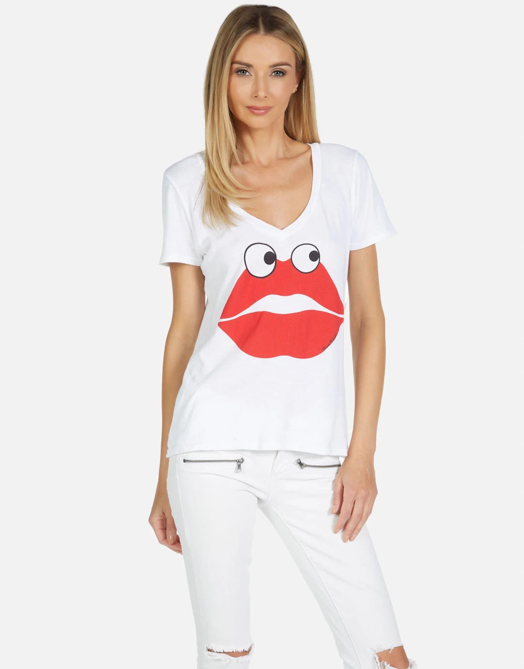 Lauren Moshi Short Sleeve Cruz Kiss Face 1 Lauren Moshi Short Sleeve Cruz Kiss Face