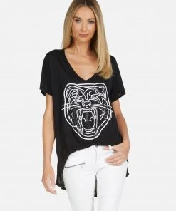 Lauren Moshi Celine Crystal Tiger Head