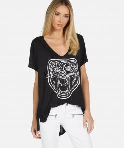 Lauren Moshi Celine Crystal Tiger Head