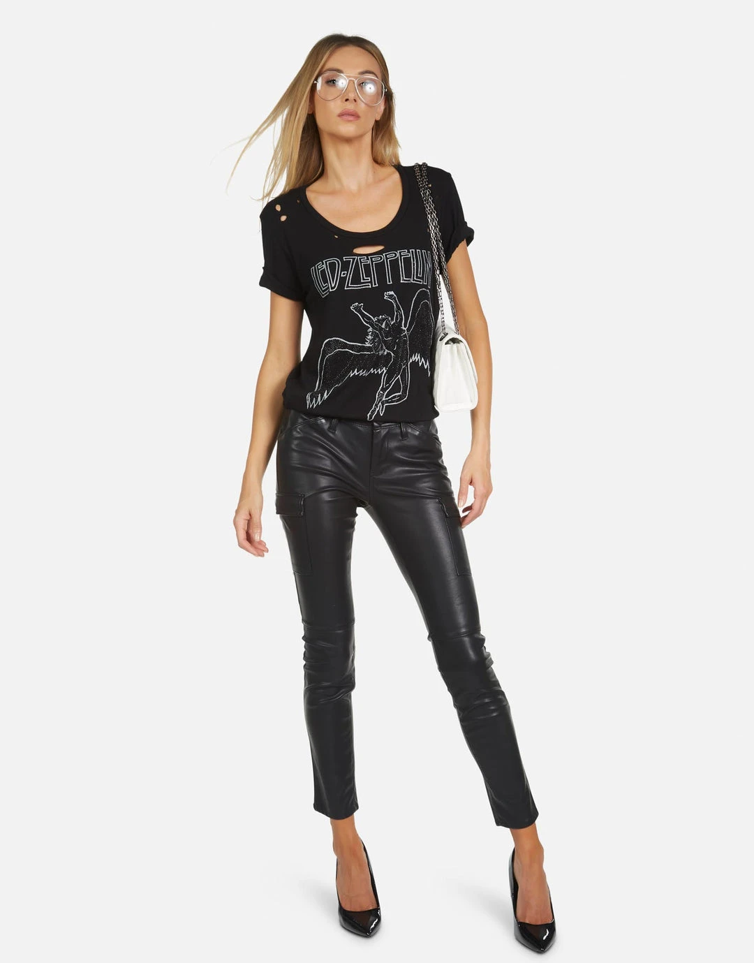 Lauren Moshi X Led Zeppelin Tops Myra Led Zeppelin Outline 6 Lauren Moshi X Led Zeppelin Tops Myra Led Zeppelin Outline