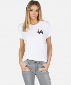 Lauren Moshi Short Sleeve Cecilia Lipstick LA