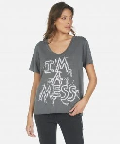 Lauren Moshi Elara I'm A Mess Short Sleeve
