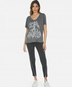 Lauren Moshi Elara I'm A Mess Short Sleeve