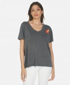 Lauren Moshi Short Sleeve Elara Rainbow Lightning Eye