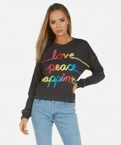 Lauren Moshi Brita Love Peace Happiness Long Sleeve