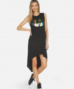 Lauren Moshi Genevieve Rainbow Foil Lightning Lip Over The Rainbow