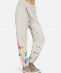 Lauren Moshi Bottoms Tanzy Love Peace Happiness