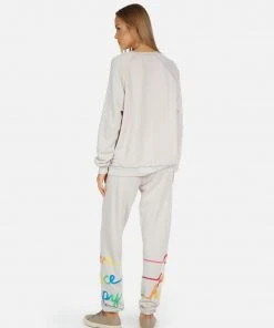 Lauren Moshi Bottoms Tanzy Love Peace Happiness