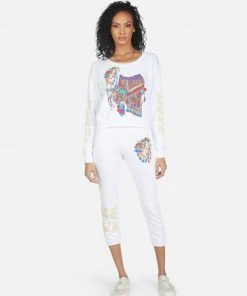 Lauren Moshi Bottoms Alana Peace Love Camel