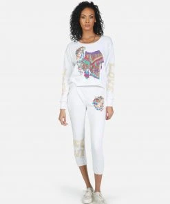 Lauren Moshi Bottoms Alana Peace Love Camel