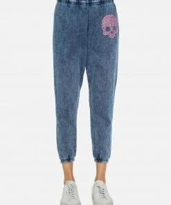 Lauren Moshi Alana Pink Stud Skull Bottoms