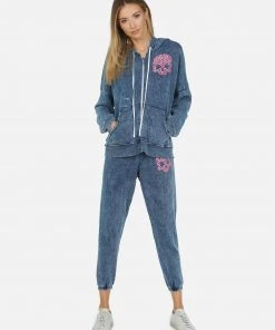 Lauren Moshi Alana Pink Stud Skull Bottoms