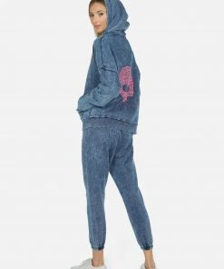 Lauren Moshi Alana Pink Stud Skull Bottoms