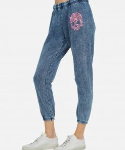Lauren Moshi Alana Pink Stud Skull Bottoms