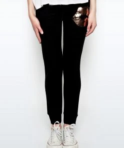 Lauren Moshi Kizzy Rose Gold Foil Lip Bottoms