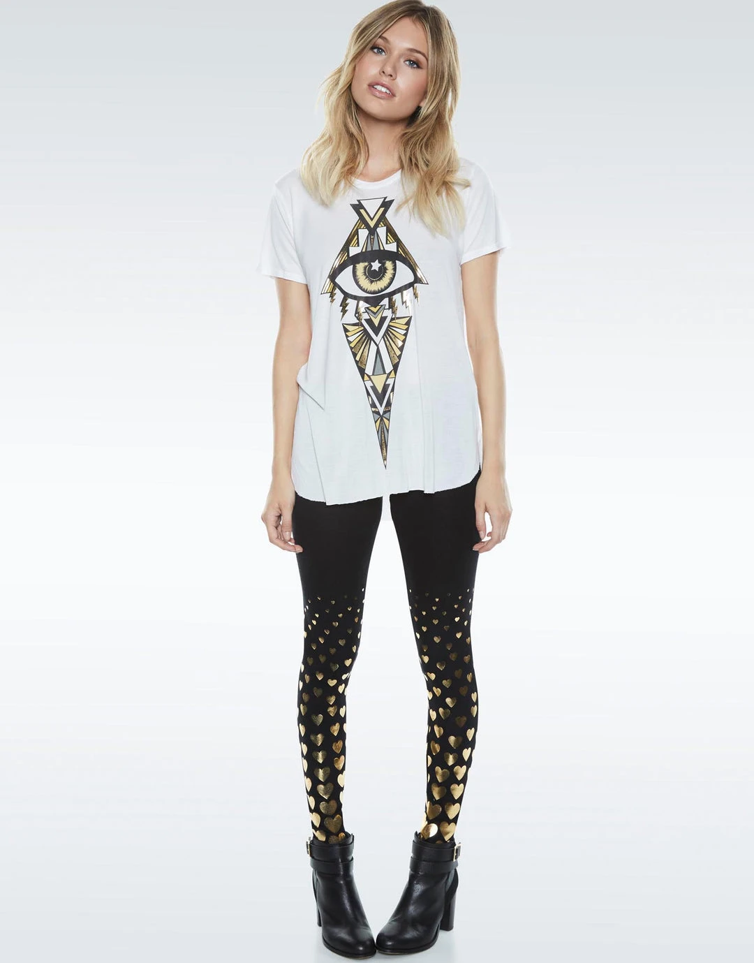 Lauren Moshi Shae All Over Foil Hearts Bottoms 2 Lauren Moshi Shae All Over Foil Hearts Bottoms