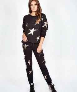 Lauren Moshi Bottoms Jess Foil Scribble Stars