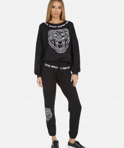 Lauren Moshi Bottoms Winslet Crystal Tiger Head