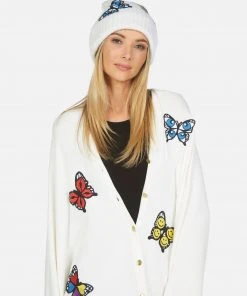 Lauren Moshi Blix Butterfly Patches Beanie
