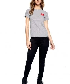 Lauren Moshi Limp Red Mouth Patch Short Sleeve