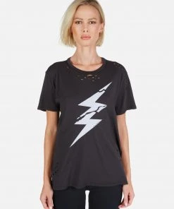Lauren Moshi Wolf Cracked Lightning Bolt Short Sleeve 10 Lauren Moshi Wolf Cracked Lightning Bolt Short Sleeve