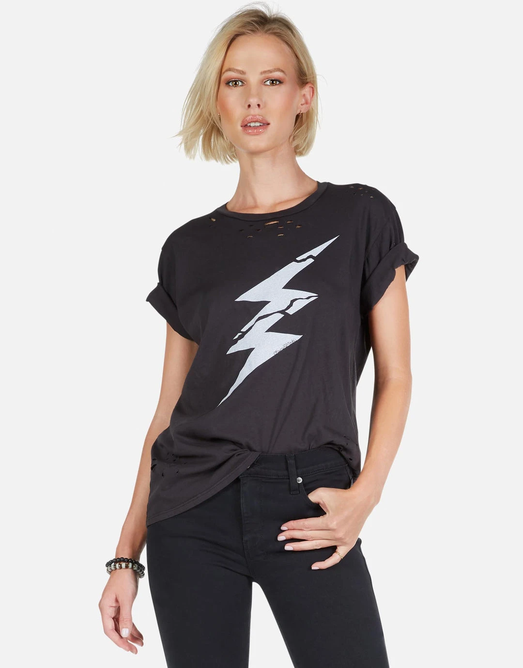 Lauren Moshi Wolf Cracked Lightning Bolt Short Sleeve 1 Lauren Moshi Wolf Cracked Lightning Bolt Short Sleeve