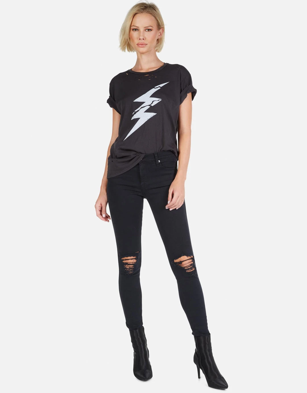 Lauren Moshi Wolf Cracked Lightning Bolt Short Sleeve 2 Lauren Moshi Wolf Cracked Lightning Bolt Short Sleeve