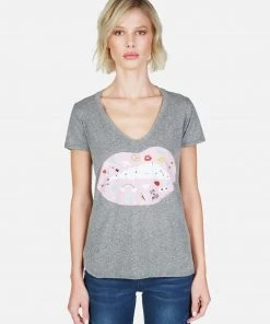 Lauren Moshi Short Sleeve Emmalyn Elements Lip