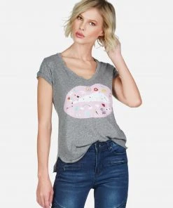 Lauren Moshi Short Sleeve Emmalyn Elements Lip