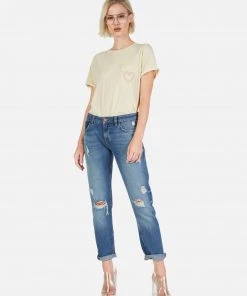 Lauren Moshi Iris Peace & Love Butterfly Short Sleeve