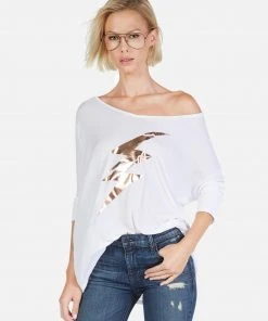 Lauren Moshi Long Sleeve Sable Cracked Lightning Bolt