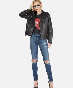 Lauren Moshi Long Sleeve Posey Skeleton Hand Heart