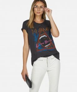 Lauren Moshi X Def Leppard Wolf Love Bites Tops