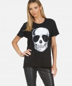 Lauren Moshi Short Sleeve Wolf Cool Skull