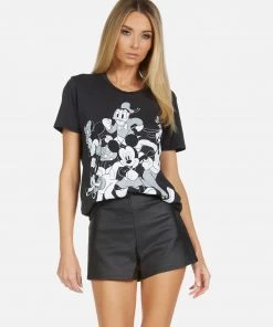 Lauren Moshi Short Sleeve Wolf Mickey Crew