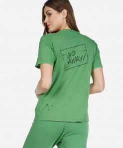 Lauren Moshi Wolf Go Away Oscar Short Sleeve