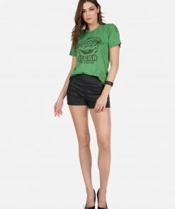 Lauren Moshi Wolf Go Away Oscar Short Sleeve