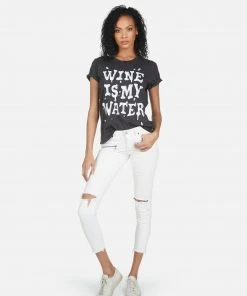 Lauren Moshi Short Sleeve Wolf Wine Is My Water