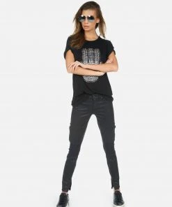 Lauren Moshi Short Sleeve Wolf Hamsa Elements