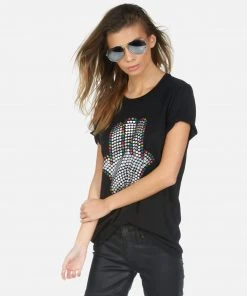 Lauren Moshi Short Sleeve Wolf Hamsa Elements