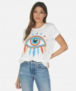 Lauren Moshi Short Sleeve Wolf Rainbow Lightning Eye